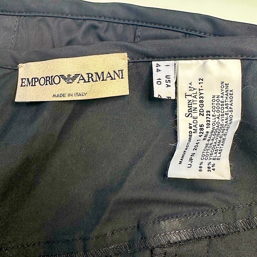 Emporio Armani black maxi straight skirt sz 10